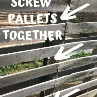 This is where you screw the pallet fence together