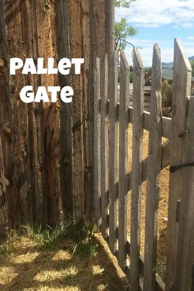 A gate made out of pallets