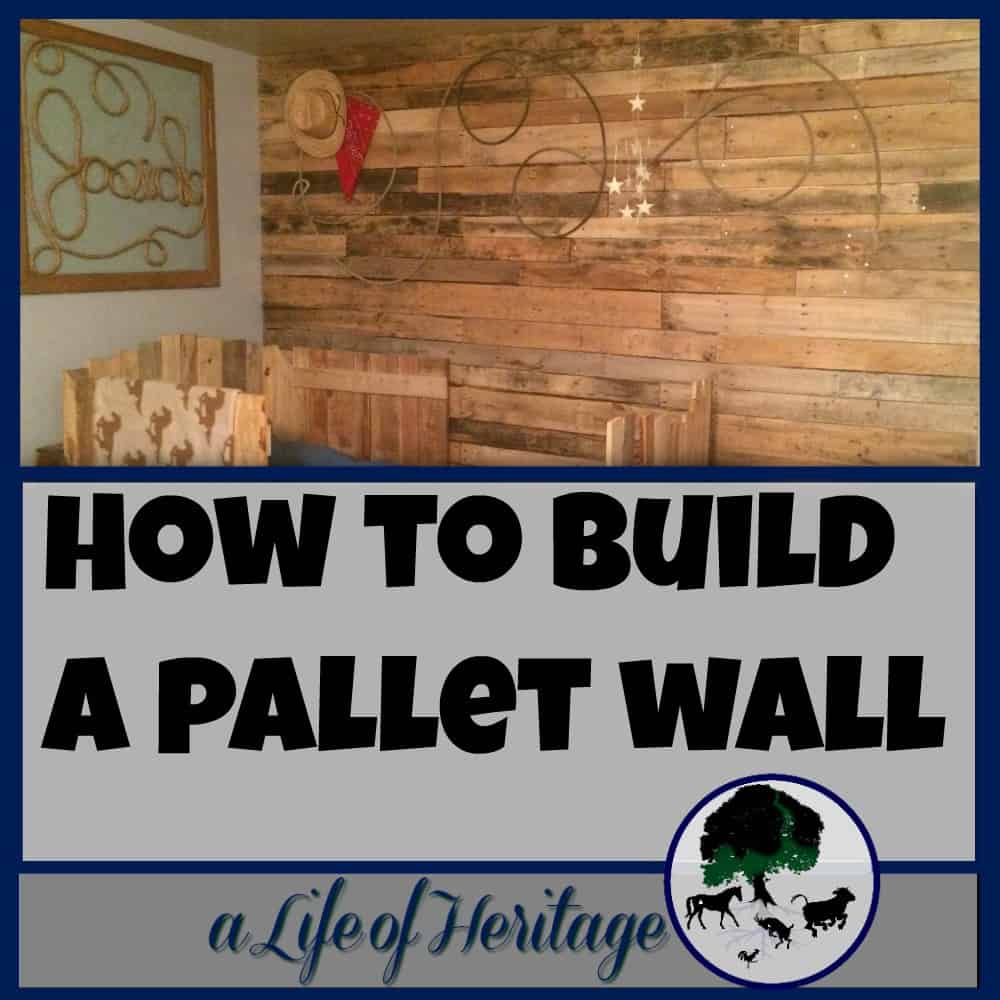Pallets | Building with Pallets | Pallet Projects | Pallet Wall | A pallet wall designed to fit a little cowboy's dream! How to put together a pallet wall for any room in your house. Turn something old into something new!