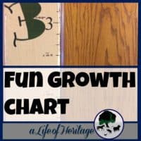 Growth Chart | DIY Growth Chart | Measure a child's growth | This growth chart is a fun and easy project that will capture the growth of your children who are growing so fast! Add it to a door, wall, or board!