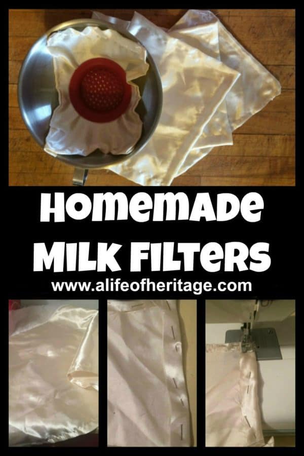 Homemade Milk Filters Using a Bed Skirt Reusable makes sense!