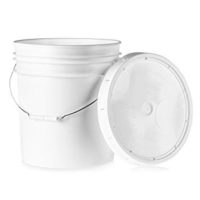 5 gallon Buckets with Lids - 3 pack White