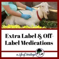 what does extra label and off label mean for goat medications
